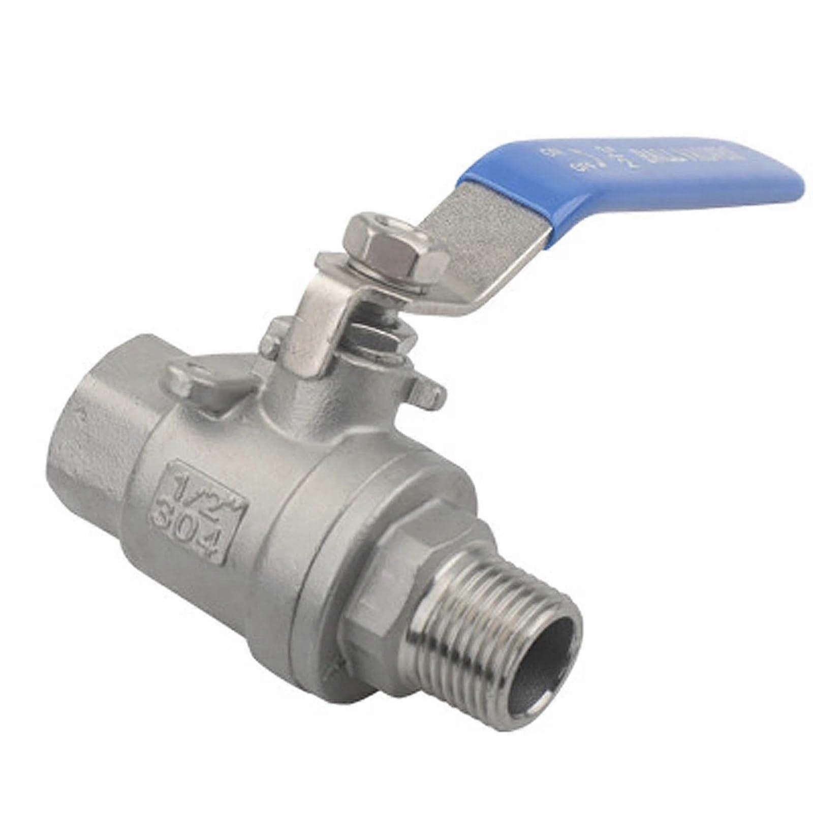 Two Way Ball Valve BSPT Stainless Steel 304 1/2 In 3/4 In 1 In Female/Male Q11F16P DN15DN25 Water Pipe Fitting 1 Pcs