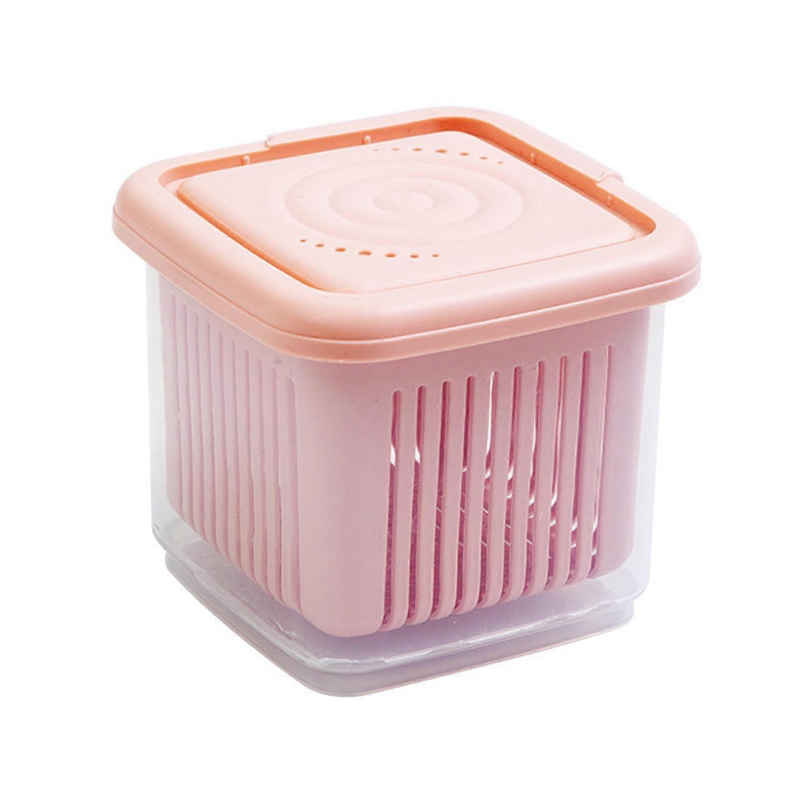 Vegetable Storage Box Double Layers Keep Freshness Ginger Garlic Onion Container Sealing Box with