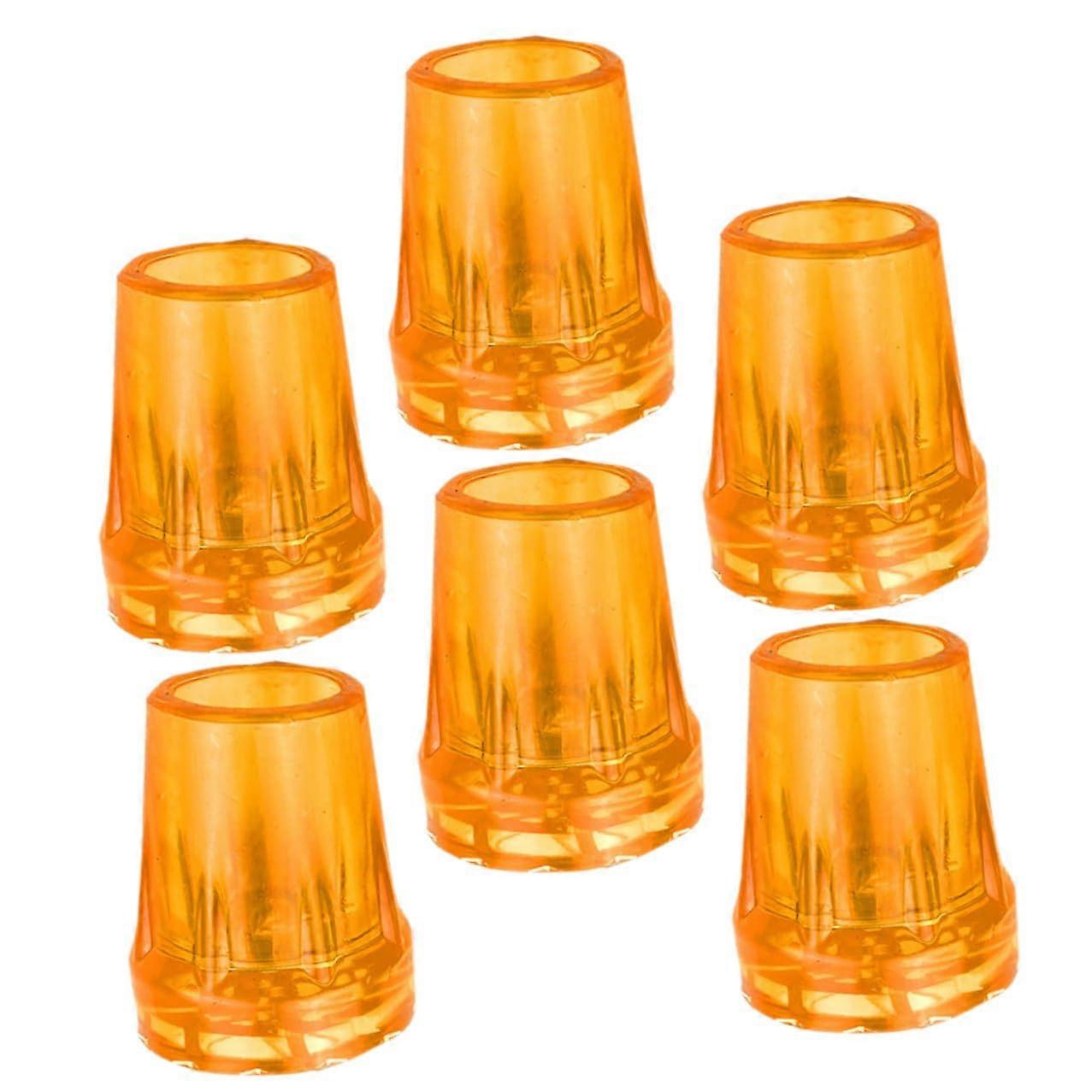 6pcs Rubber Tips AntiSlip Hiking Stick Ends for Walking Stability and Safety