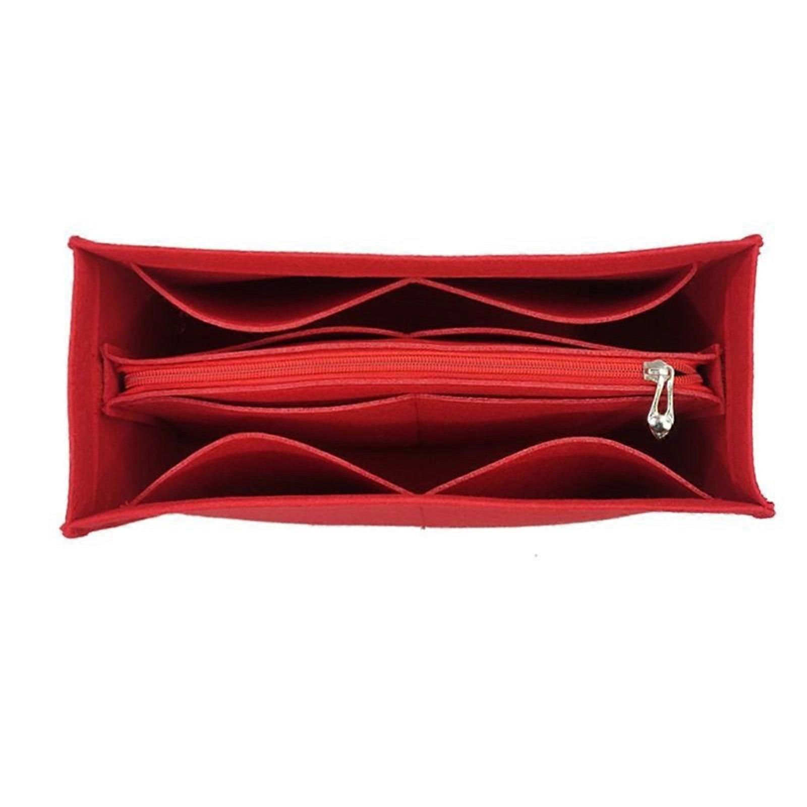 Leakproof Not-woven fabric Cosmetic Bag With Structured Compartments Secure Zipper System For Efficient Travel Accessory Storage  Red S