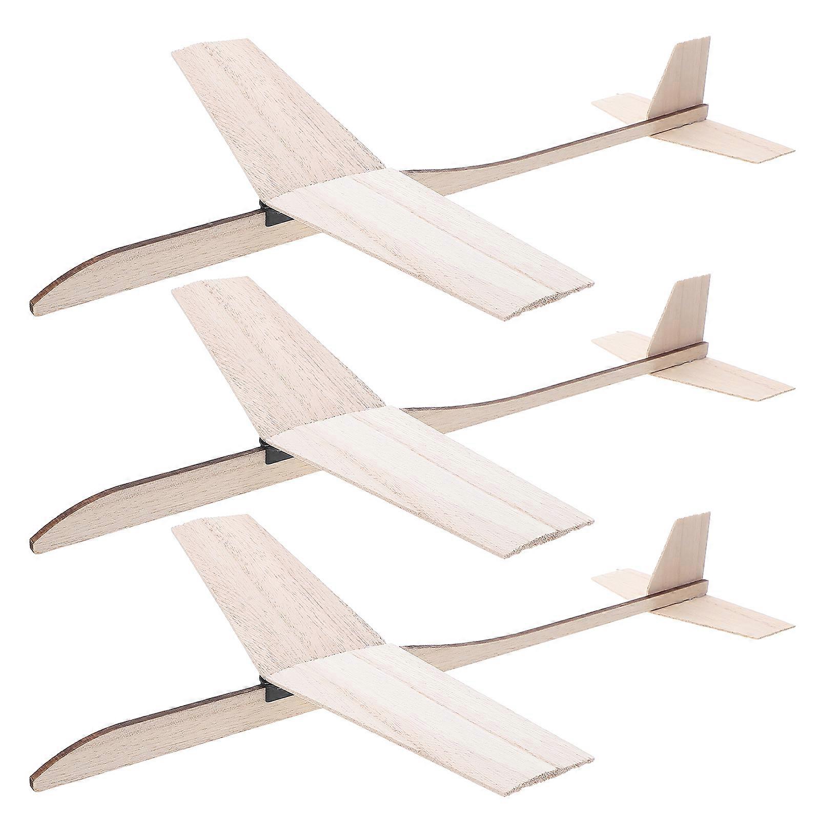 Wooden Glider Plane Model for Decoration 3Pcs Hand Launch Glider Model
