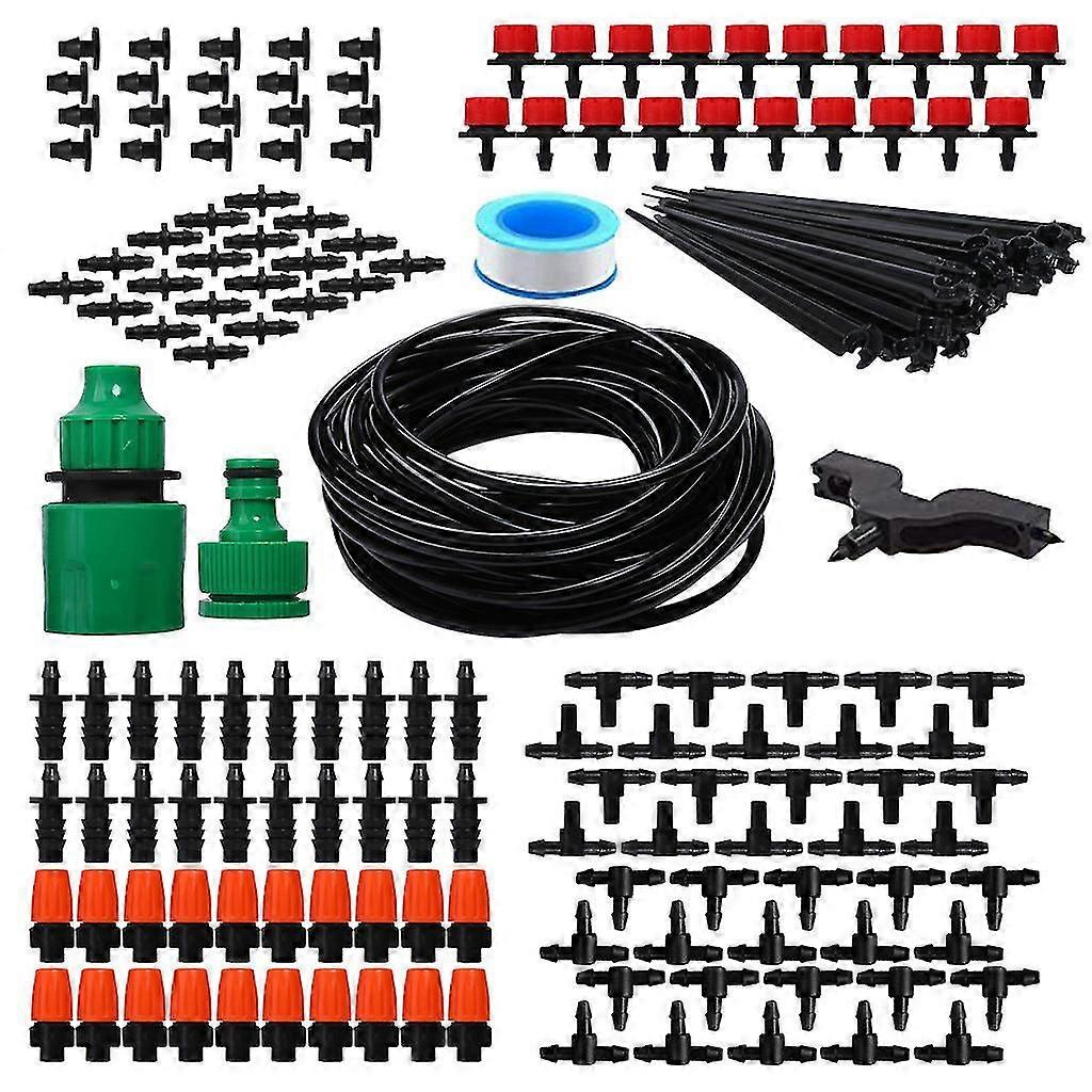 15m Garden Irrigation System 4/7 Hollow Capillary Water Saving Automatic Setbleach Liquid Garbage Disposal Cleaner Towel Set High Pressure Shower Head