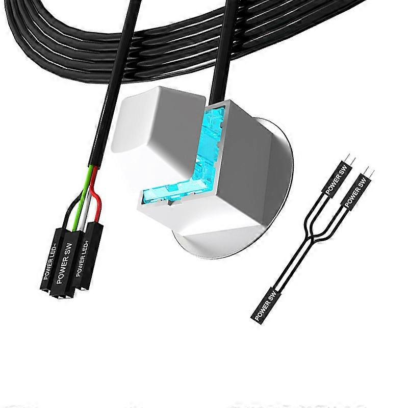 External PC Power Switches Cable ABS Material Compact Design For Convenient Desktop Startup Control Multicolor