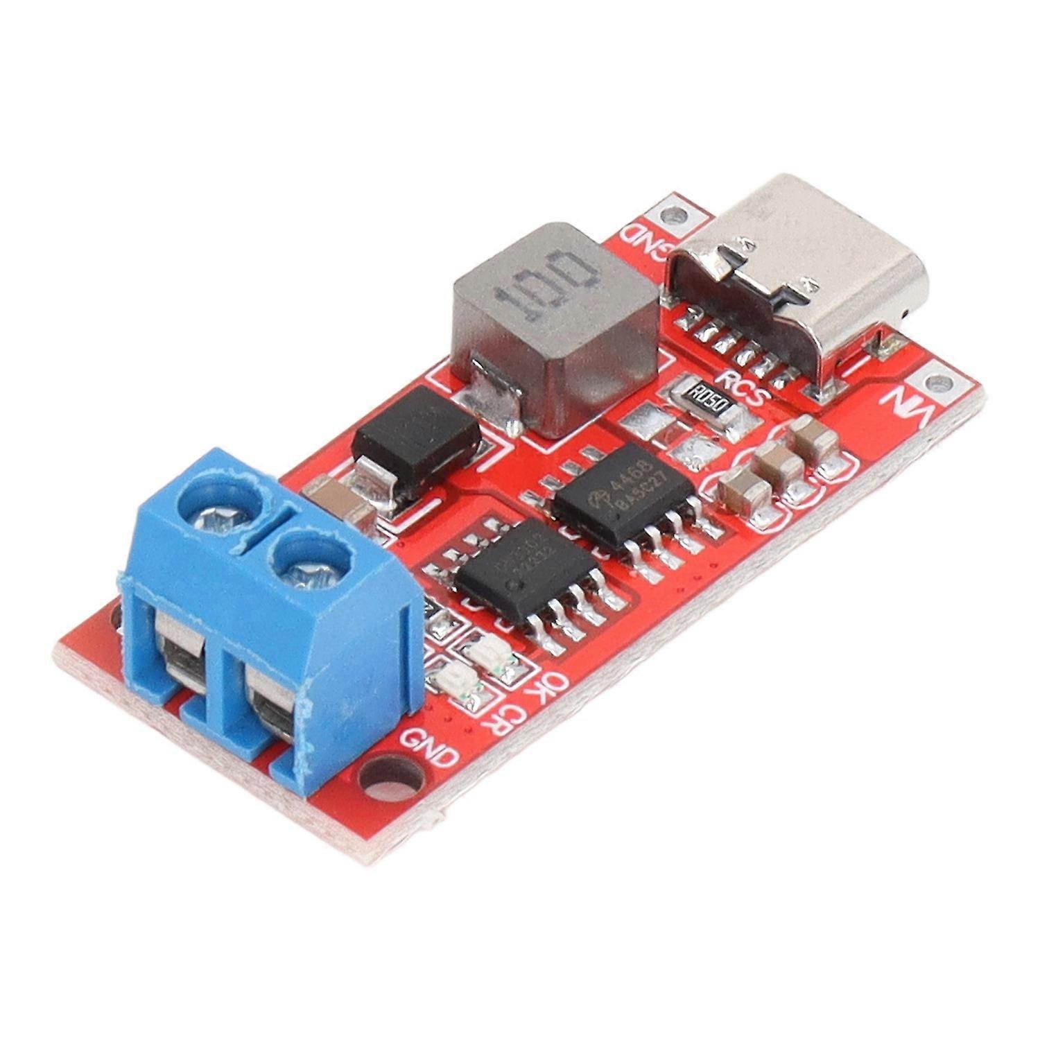 3S Type C to 12.6V Lithium Battery Charger Module Boost Charging Board DC 3‑6V Input Red 2A
