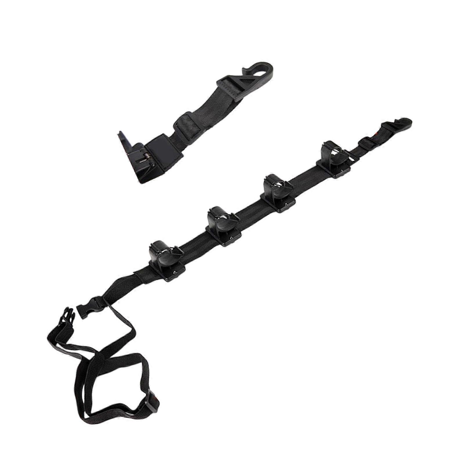 Universal Vehicle Fishing Rod Organizers Secure Storage for 6 Rod with Quickly Release Buckles Road Vibration Protecting Multicolor