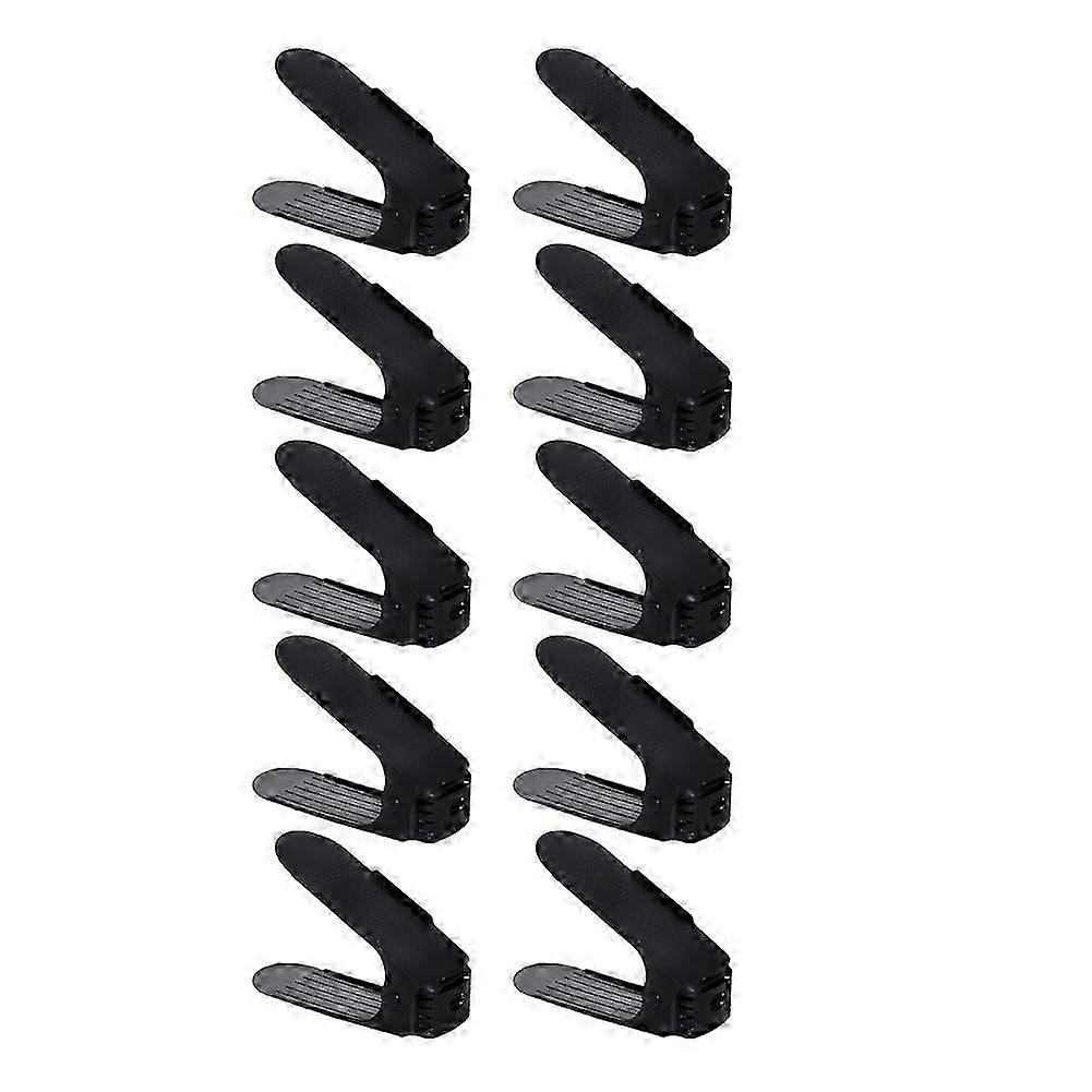 Layered shoe rack compatible with home organization and space saving