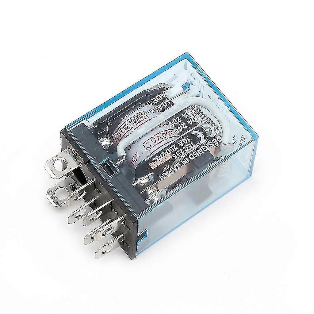 Ly2nj Ac 220v Coil 10a 240v Power Relay Dpdt Led Lamp 1pc-hy