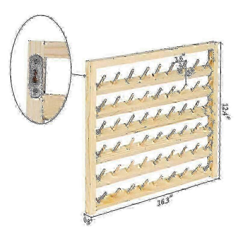 54 Spool Sewing Thread Stand,Wall Mount Sewing Thread Stand with Hook