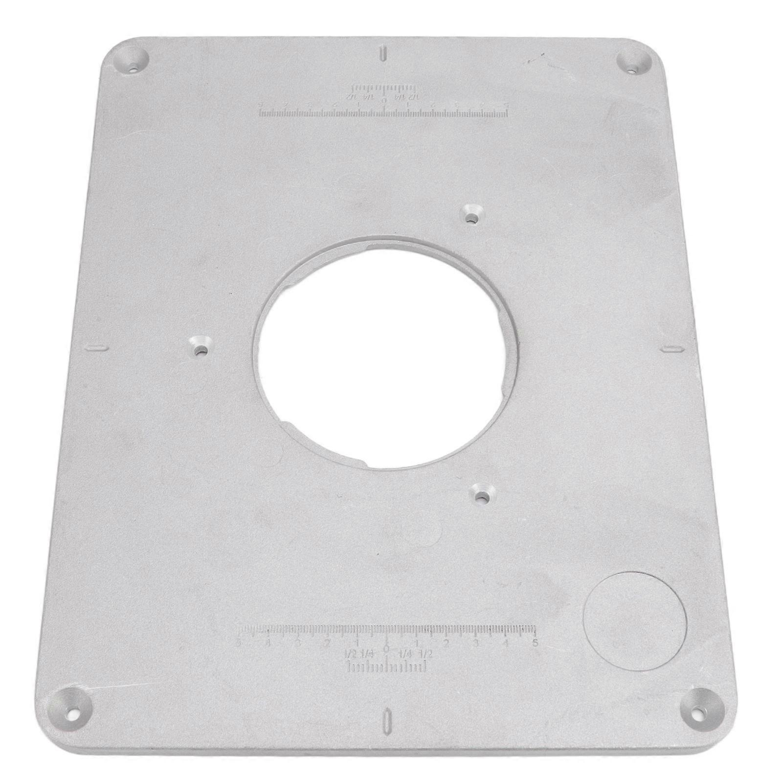 4‑21/32 Inch Aluminium Alloy Router Table Insert Plate with Router Insert Ring for Woodworking Benches