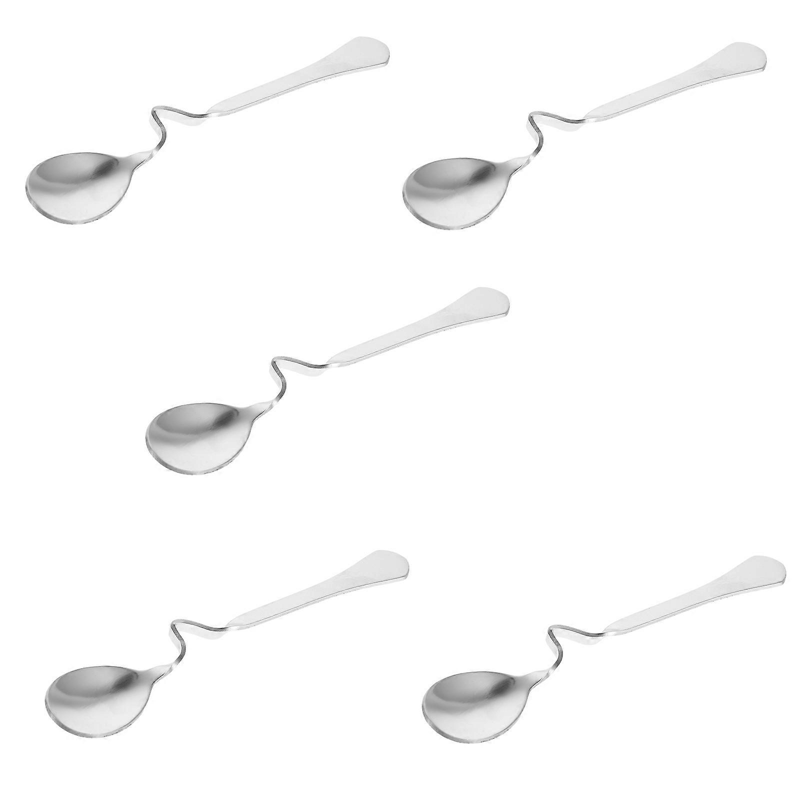 Creative Stainless Steel Hanging Coffee Spoons for Serving 5Pcs