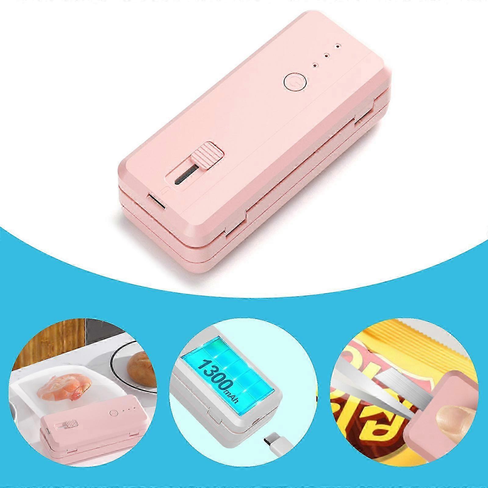 Convenient Small Bag Sealer Bag Sealing Machine Efficient Heat Sealing Device and Cutter Suitable for Bags Food Storage Blue