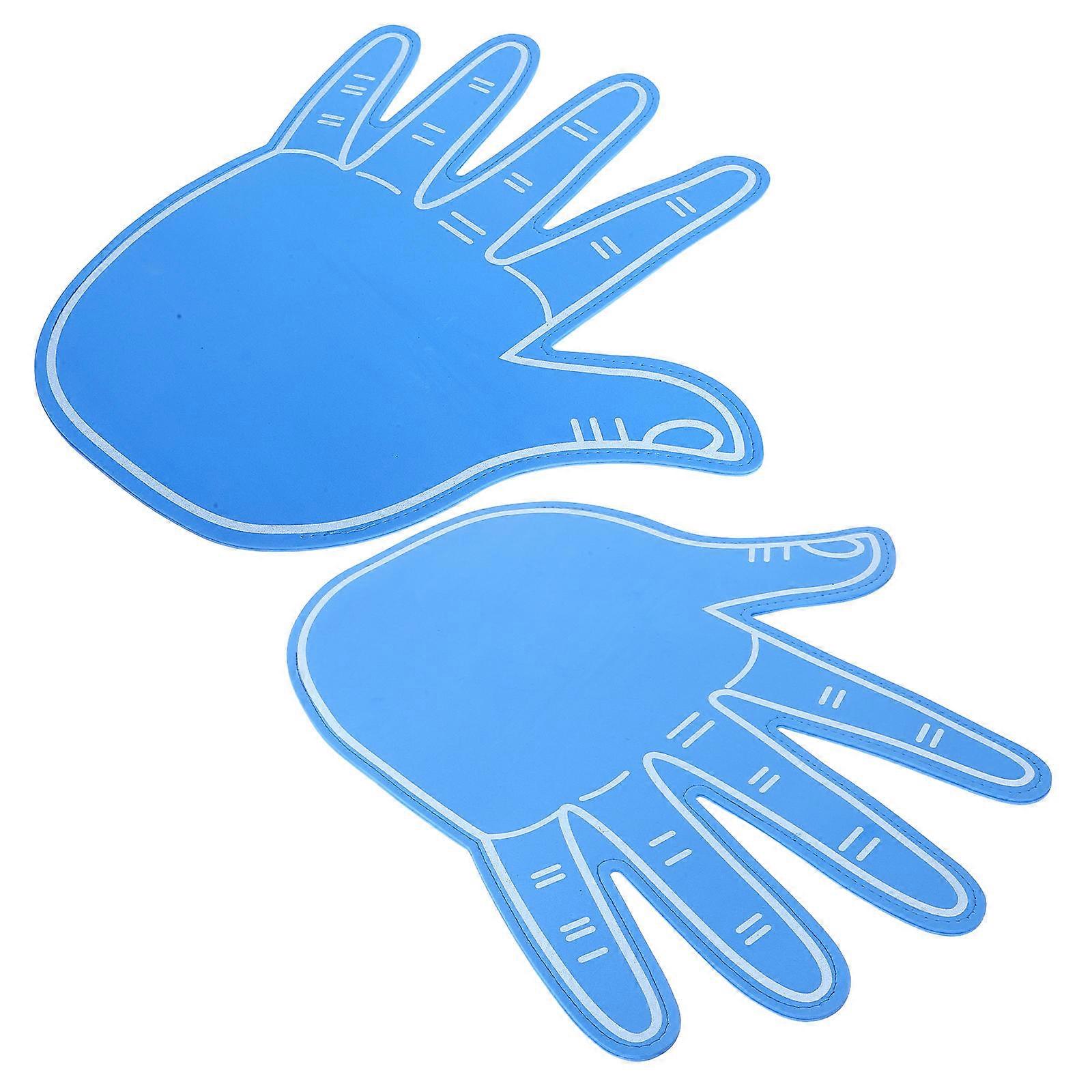 Eva Foam Large Hand Cheerleading Prop for Sports Events 2Pcs Blue