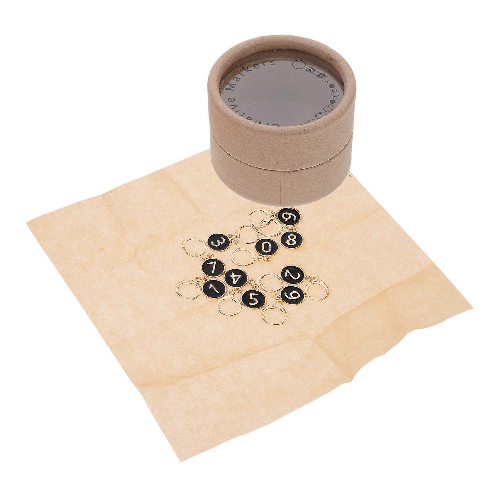 Numbered Markers Charms Removable Clip On Clasp Charm Locking Metal Knitting Tools 10Pcs For Weaving Sewing Knit Quilting Supplies Track Stitches