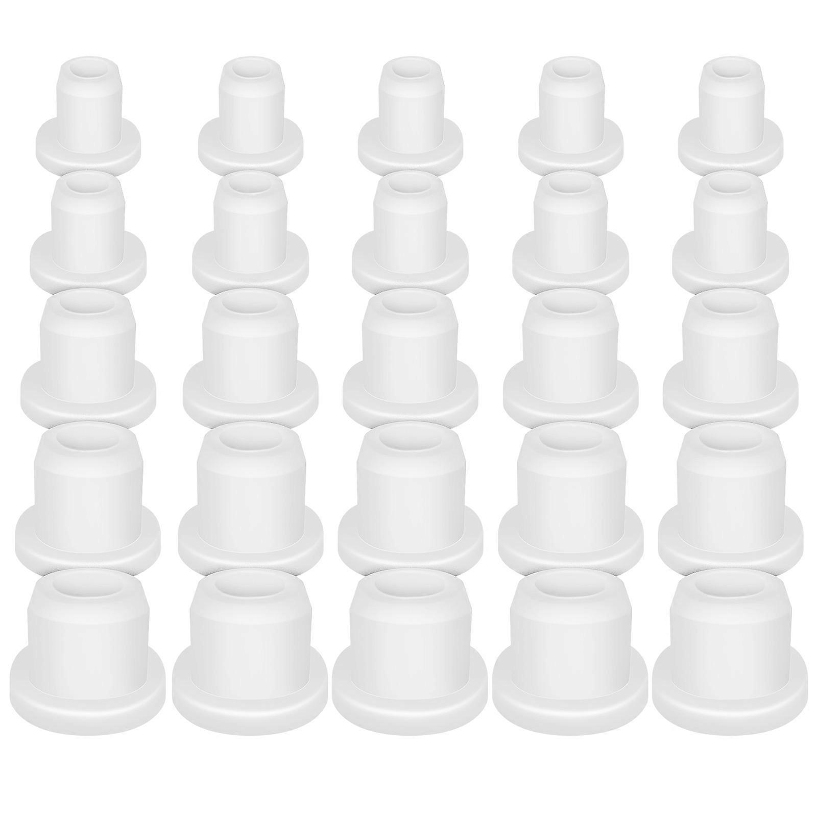 White Silicone Salt Bottle Stoppers Replacement Plug 25Pcs for Kitchen Use