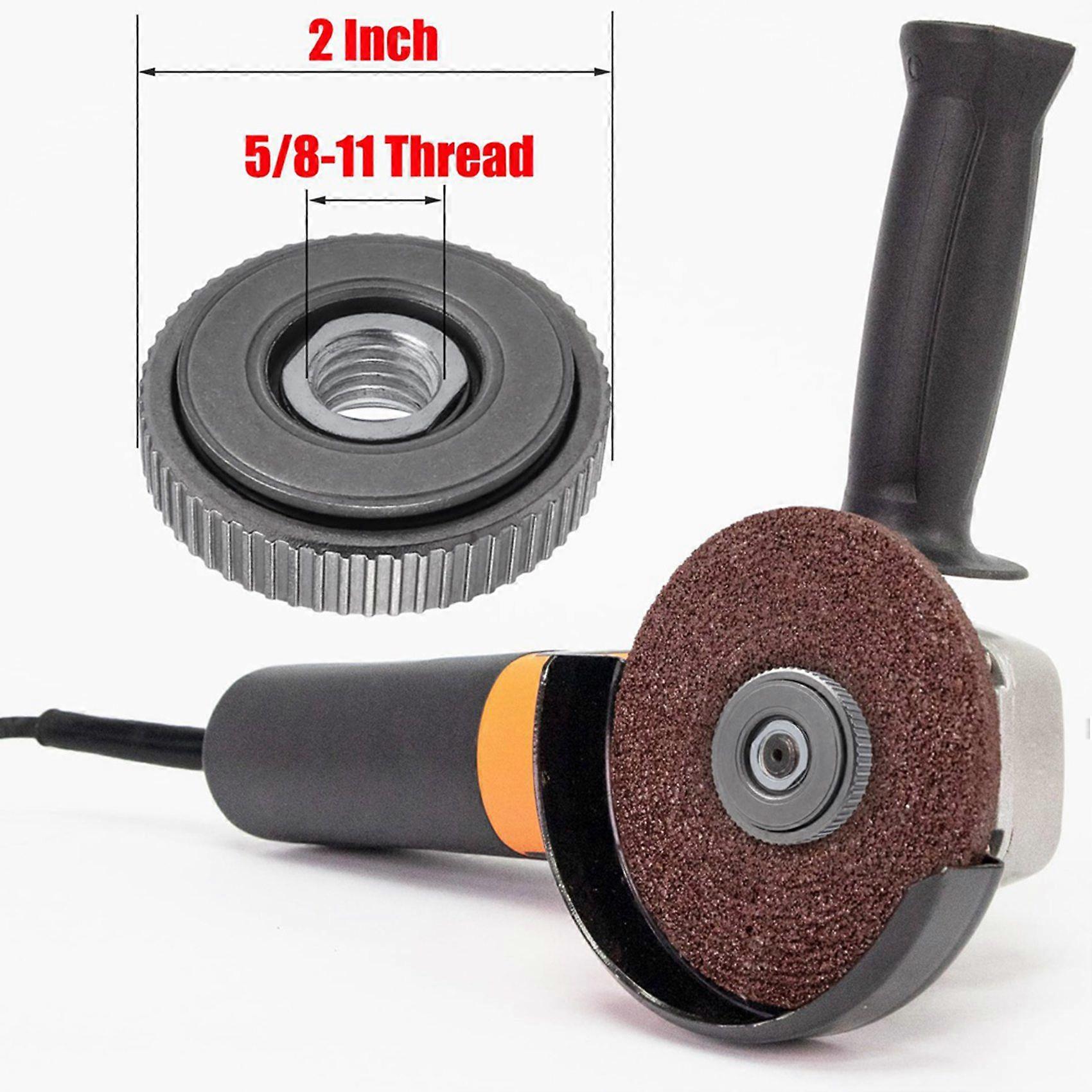2pcs 5/8 Inch-11 Grinder Nut,Quick Release Angle Grinder Flange Nut Grinder Locking Nut for Angle Grinder