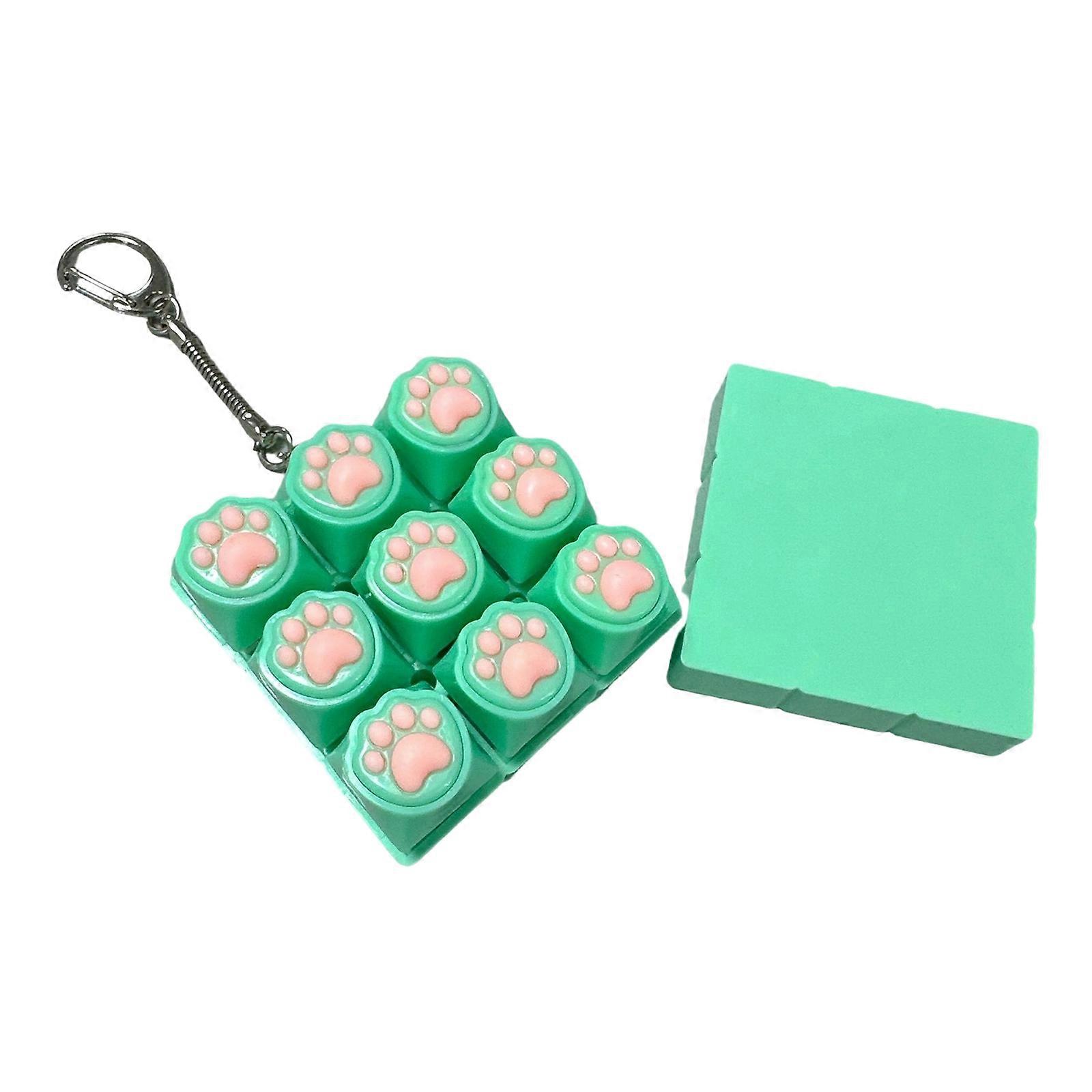 9 Key Mechanical Switches Tester With Tactiled Clicks Sound For Anxiety Relief And Focusing Training  with Keychain Multicolor