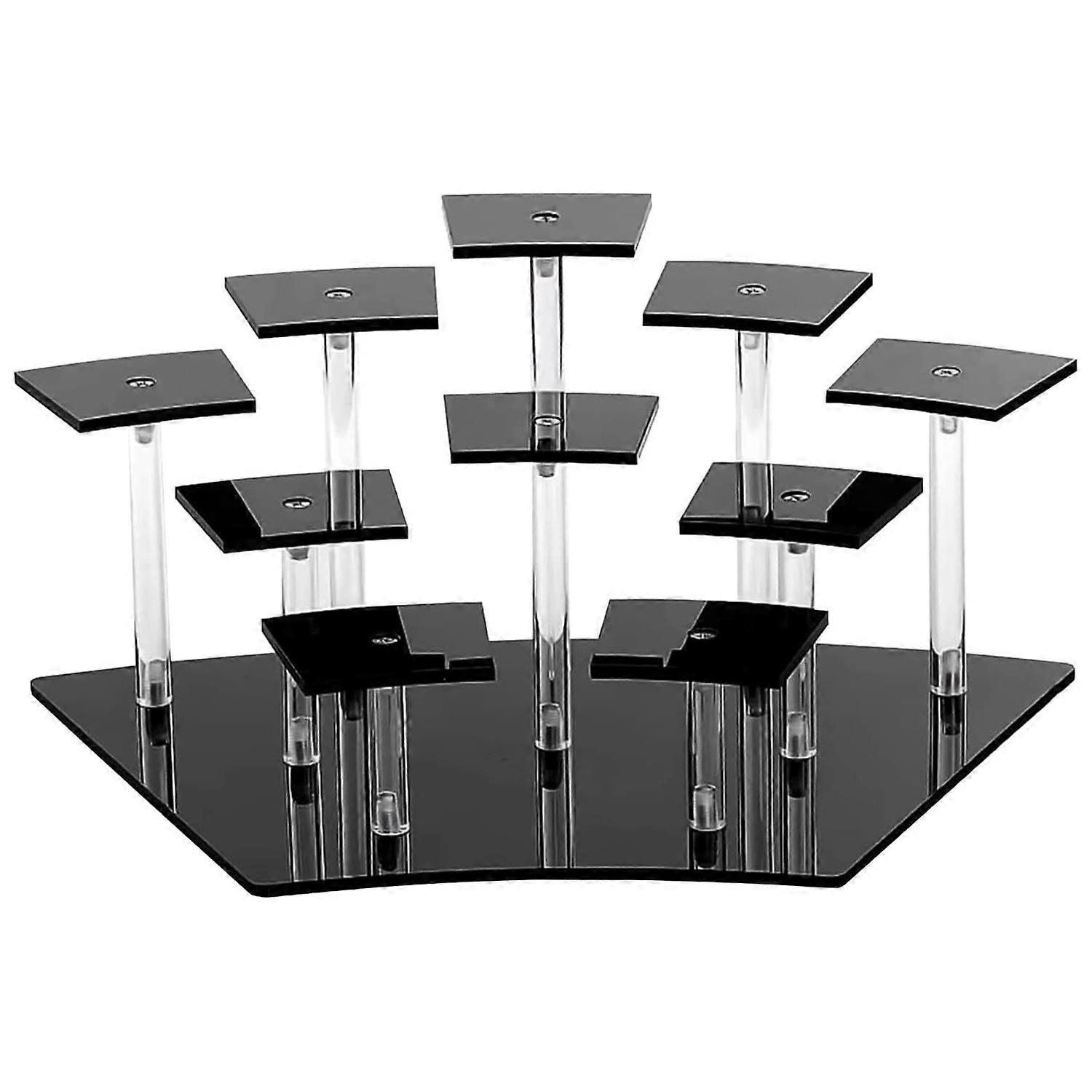 10 Tier Acrylic Display Stand, Acrylic Riser Display Stand Perfume Holder, Riser Display Shelf Multilevel Stands