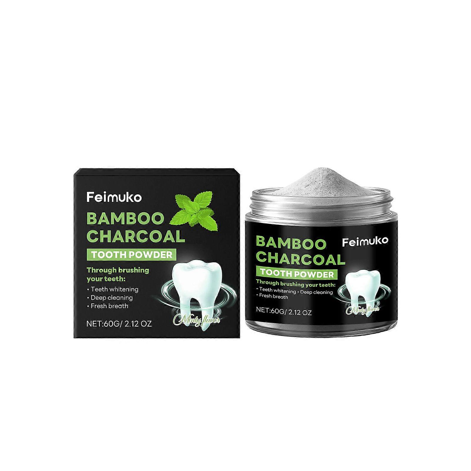 unbrand Activated Charcoal Tooth Powder - Deep Cleaning Dental Powder for Stain Removal Fresh Breath