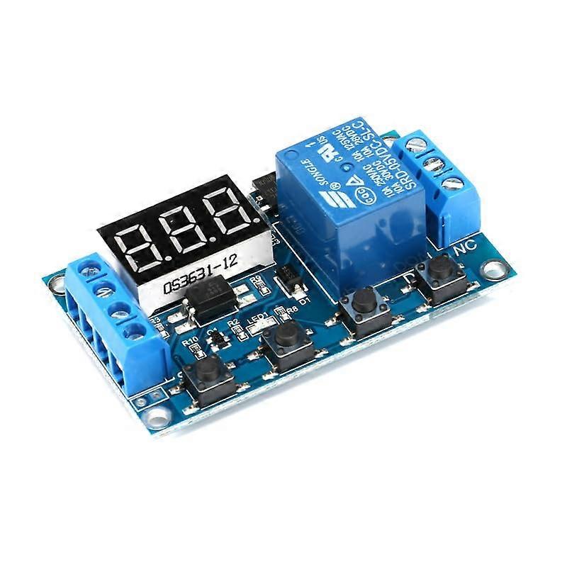 Timer Relay Module DC 630V 1 Channel Digital Cycle Timer Relay with LED Display and Micro USB