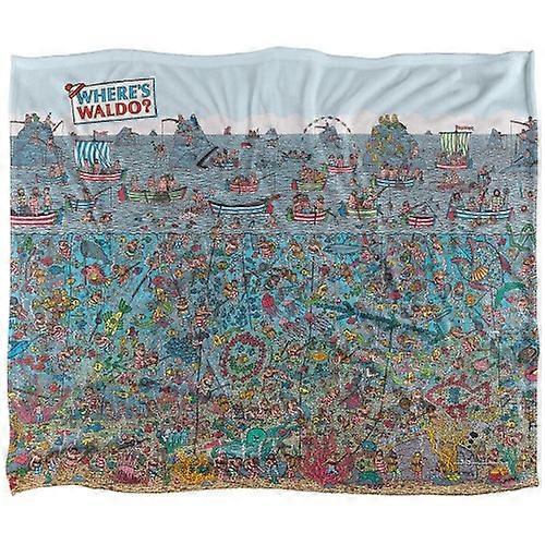 Wheres Wally? Sea Me Silky Supersoft Blanket