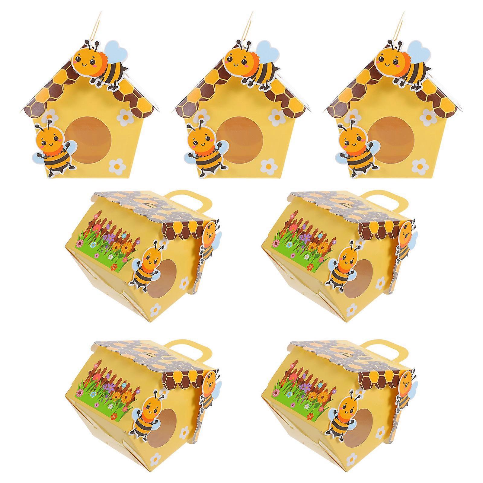 Bee Candy Boxes 10Pcs Paper Present Treat Boxes for Birthday Party Uses