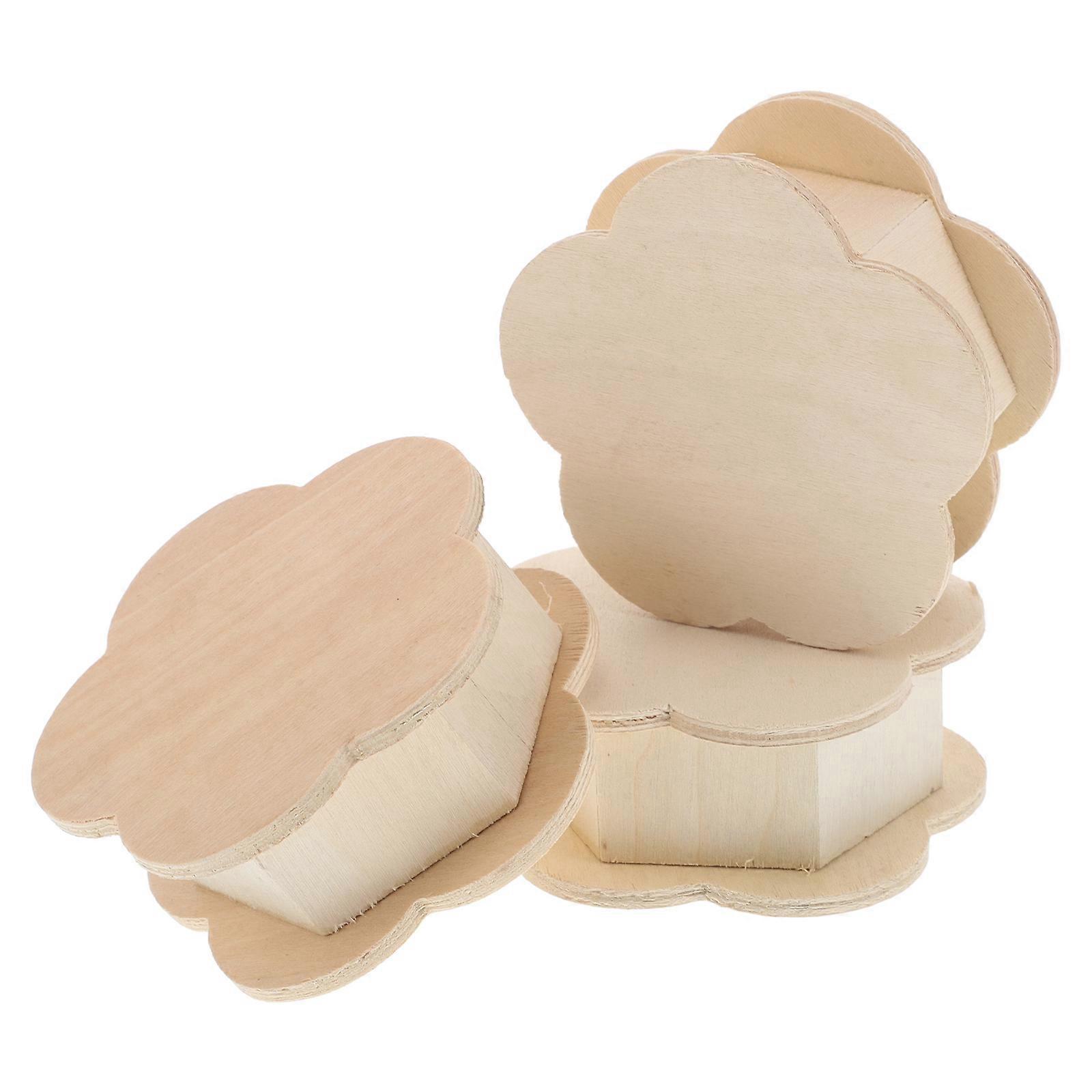 Wooden Hexagon Craft Boxes for Storage 3Pcs DIY Handmade Storage Solution