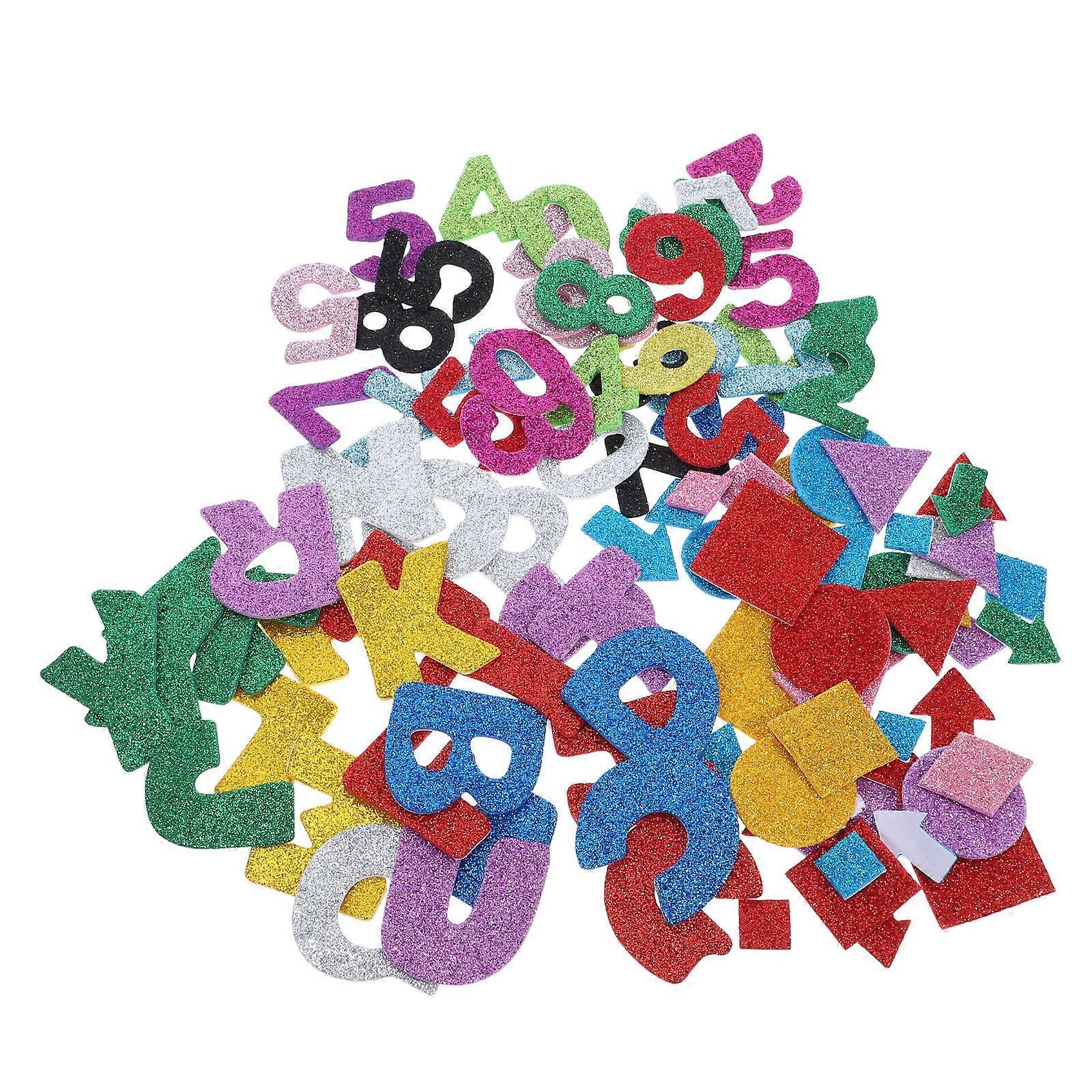 Alphabet Poster Font Letters Set for Home School Use 15Sets Glitter Eva Stickers