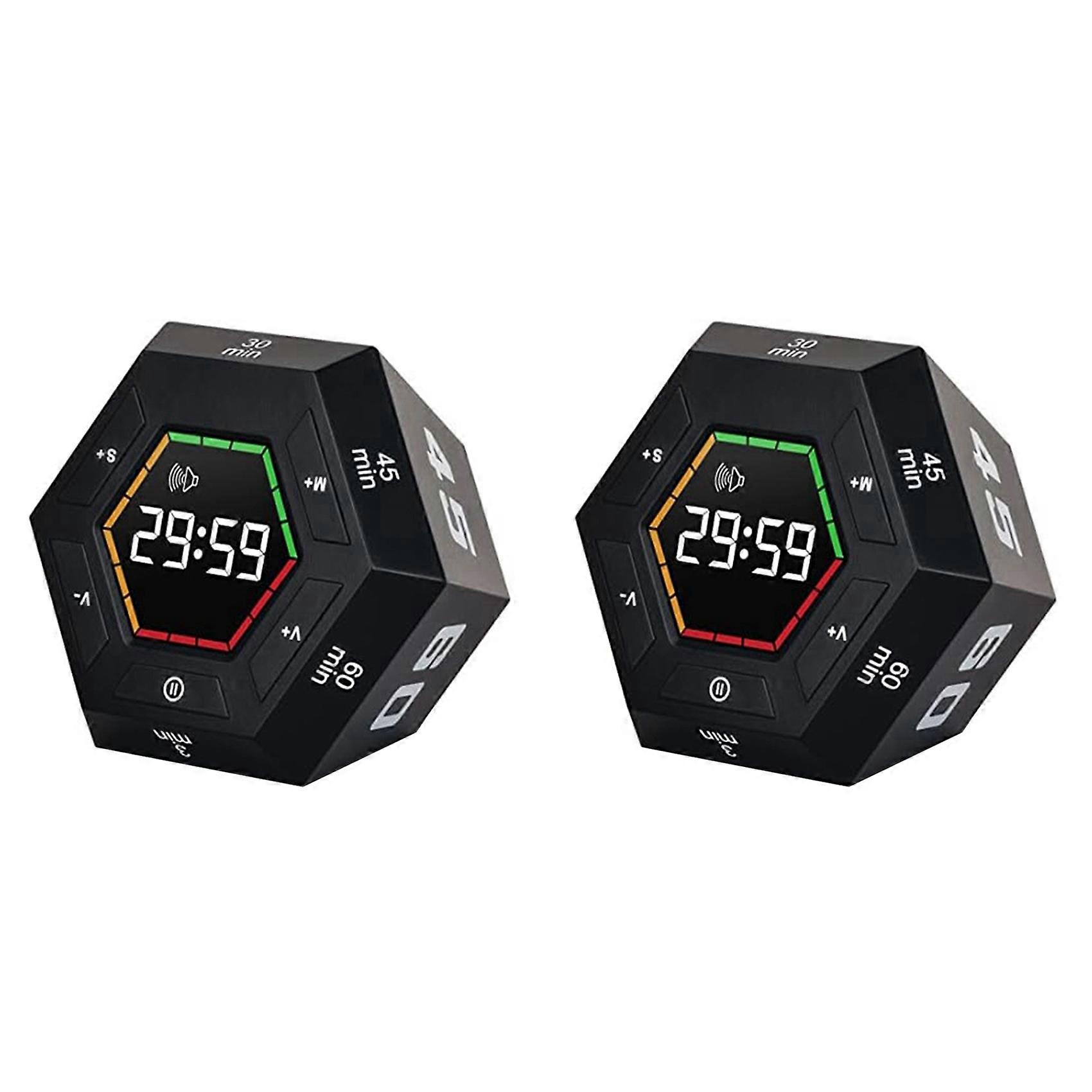 2X Pomodoro Timer, Productivity Timer,3, 5, 15, 30, 45, 60 Minute Preset Smart Countdown Timer, Time Management Tool