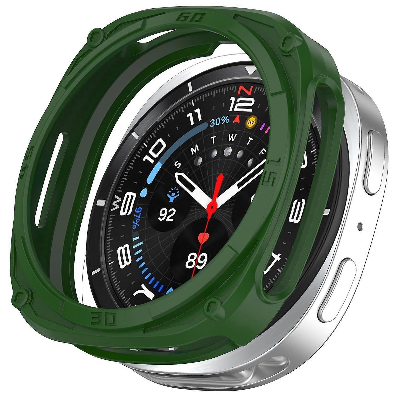 TPU Protective Cover Case with Full Edge Coverage Slim Fit Green for Samsung Galaxy Watch 8 44mm