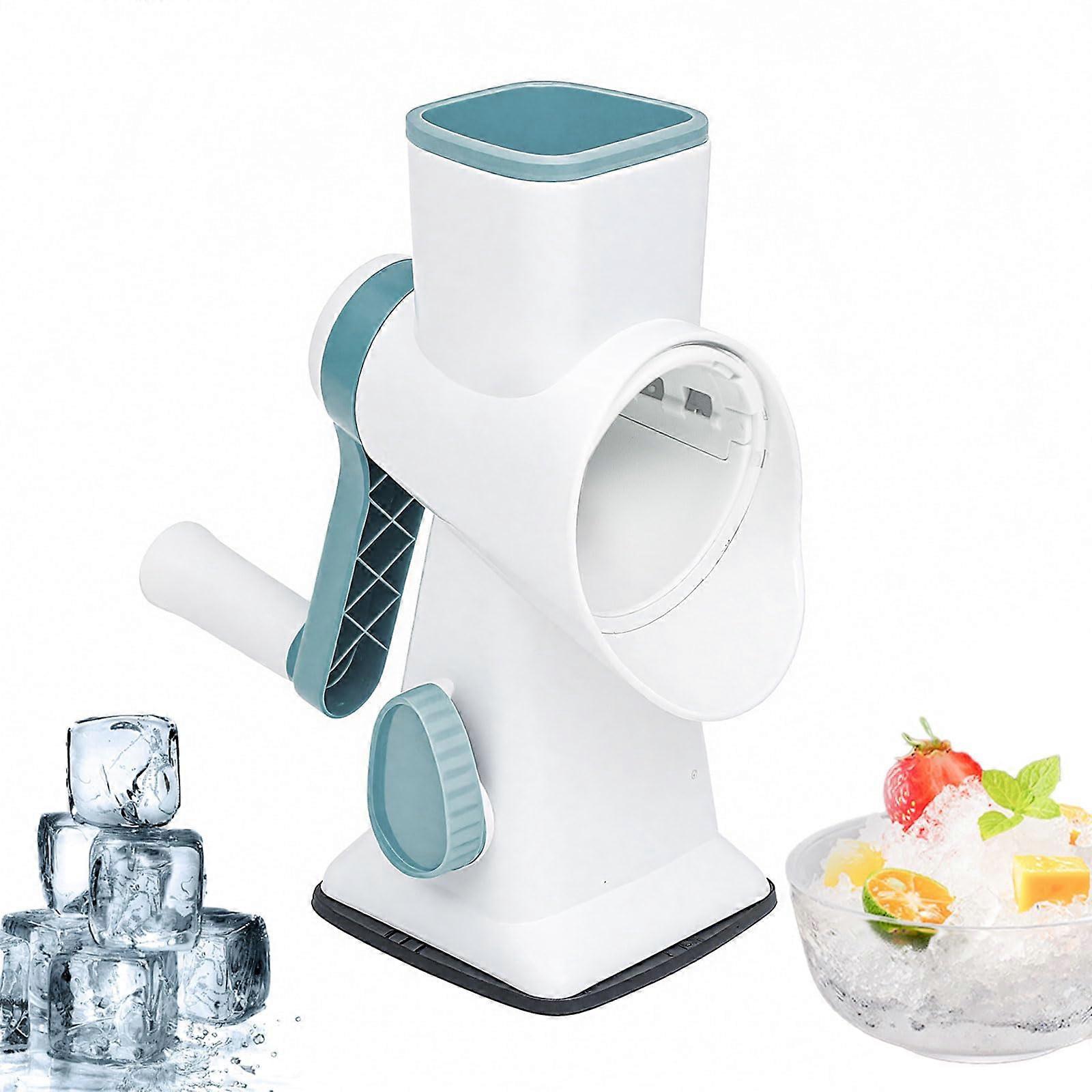 Shaved Ice Machine Ice Crusher with Stainless Steel Blades, Manual Home Snow Cone Maker