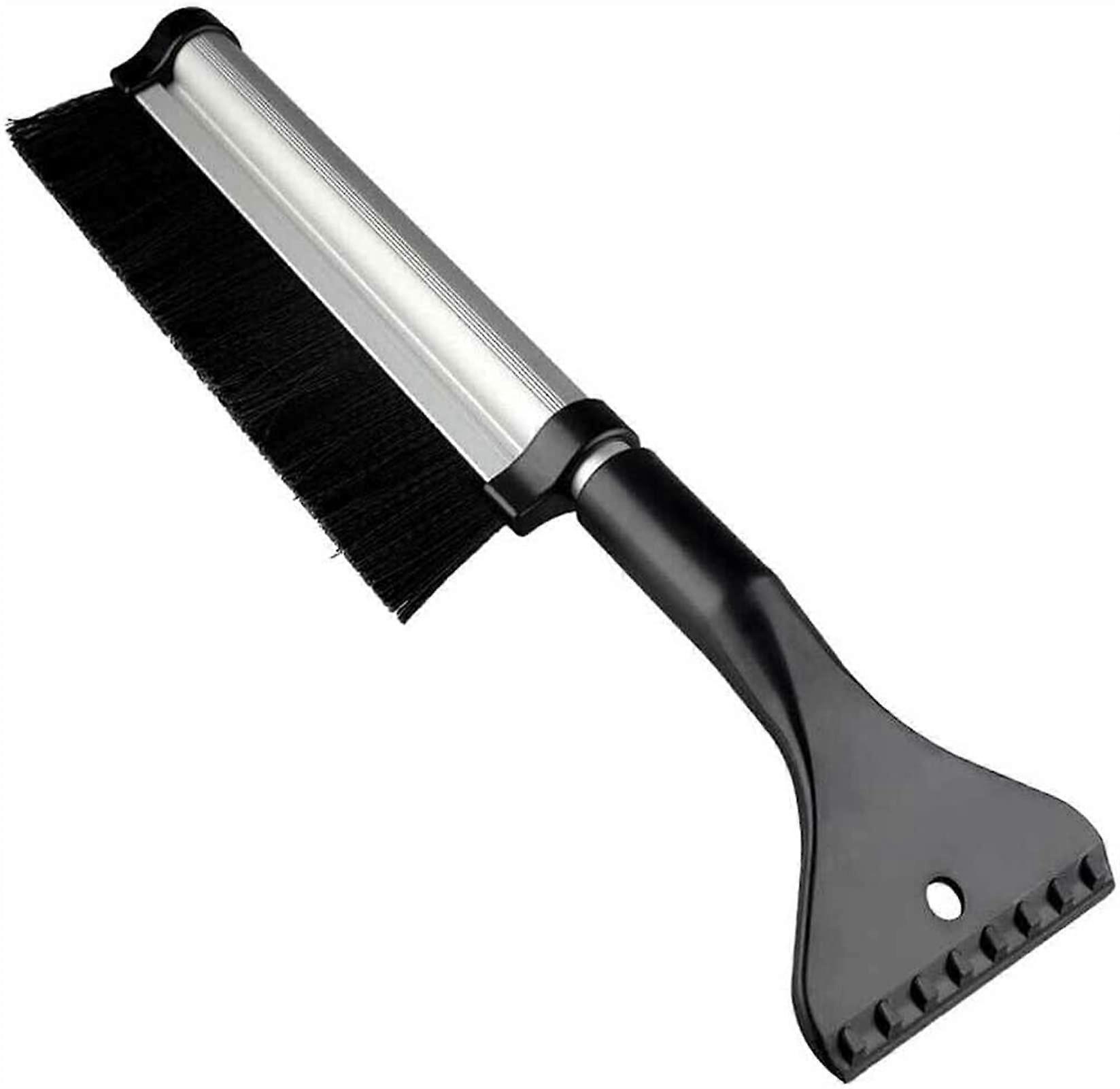 2 in 1 Extendable Car Snow Brush with Ice Scraper, Adjustable Handle for Scratch Removal