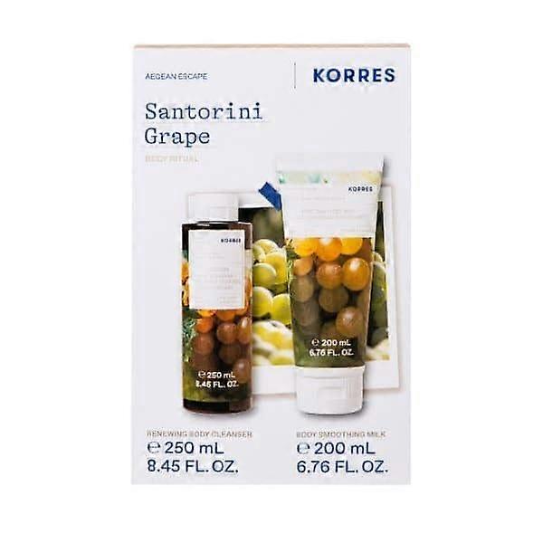 Korres Aegean Escape Santorini Grape Renewing Body Cleanser 250 ml + Body Smoothing Milk 200 ml