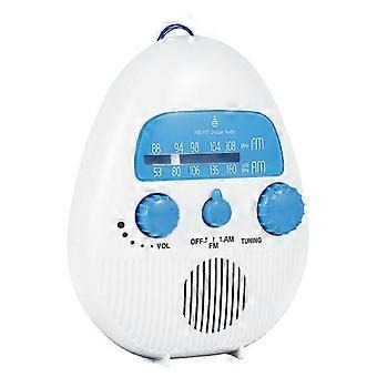 Doucheradio instelbaar volume lange standby-levensduur schokkend geluid waterdichte luidspreker batterij aangedreven luisteren naar radio compacte minimuziek am fm