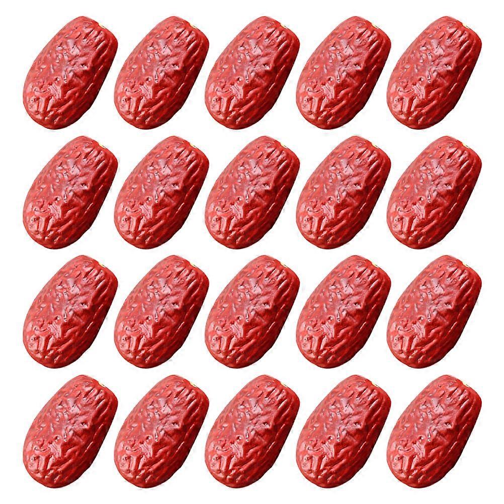Artificial Red Jujube Photo Props Simulation for Home 40Pcs Set