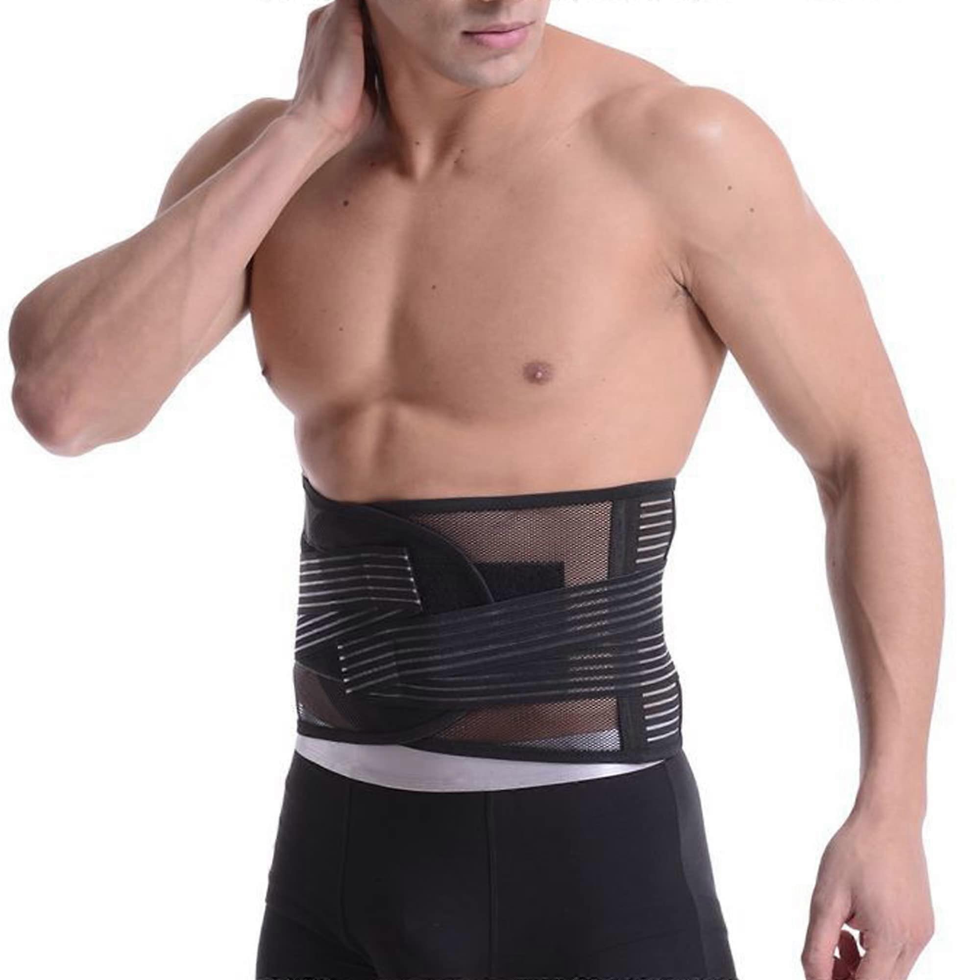 Back Support Belt Adjustable Compression for Lower Back Pain Relief Sciatica Heavy Lifting XL Black
