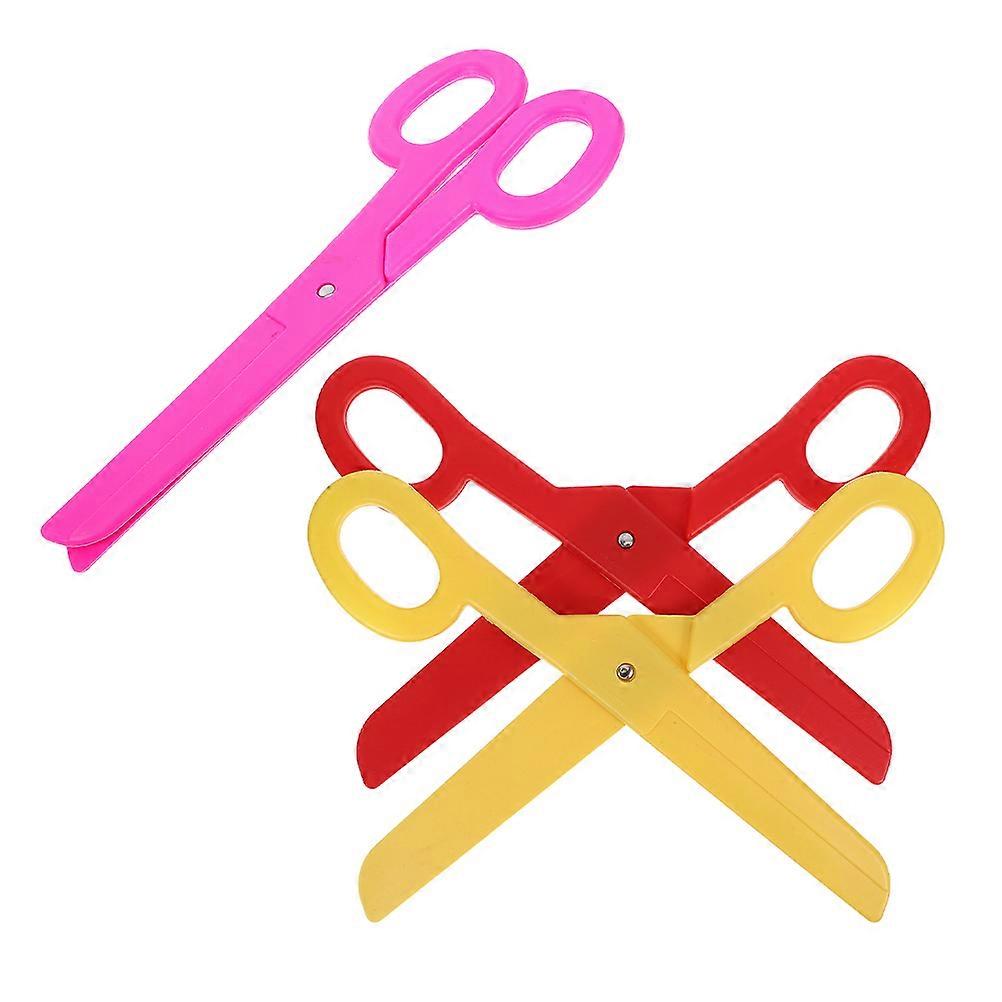 Clown Scissors Large Plastic Prop for Stage Performance 3Pcs Halloween