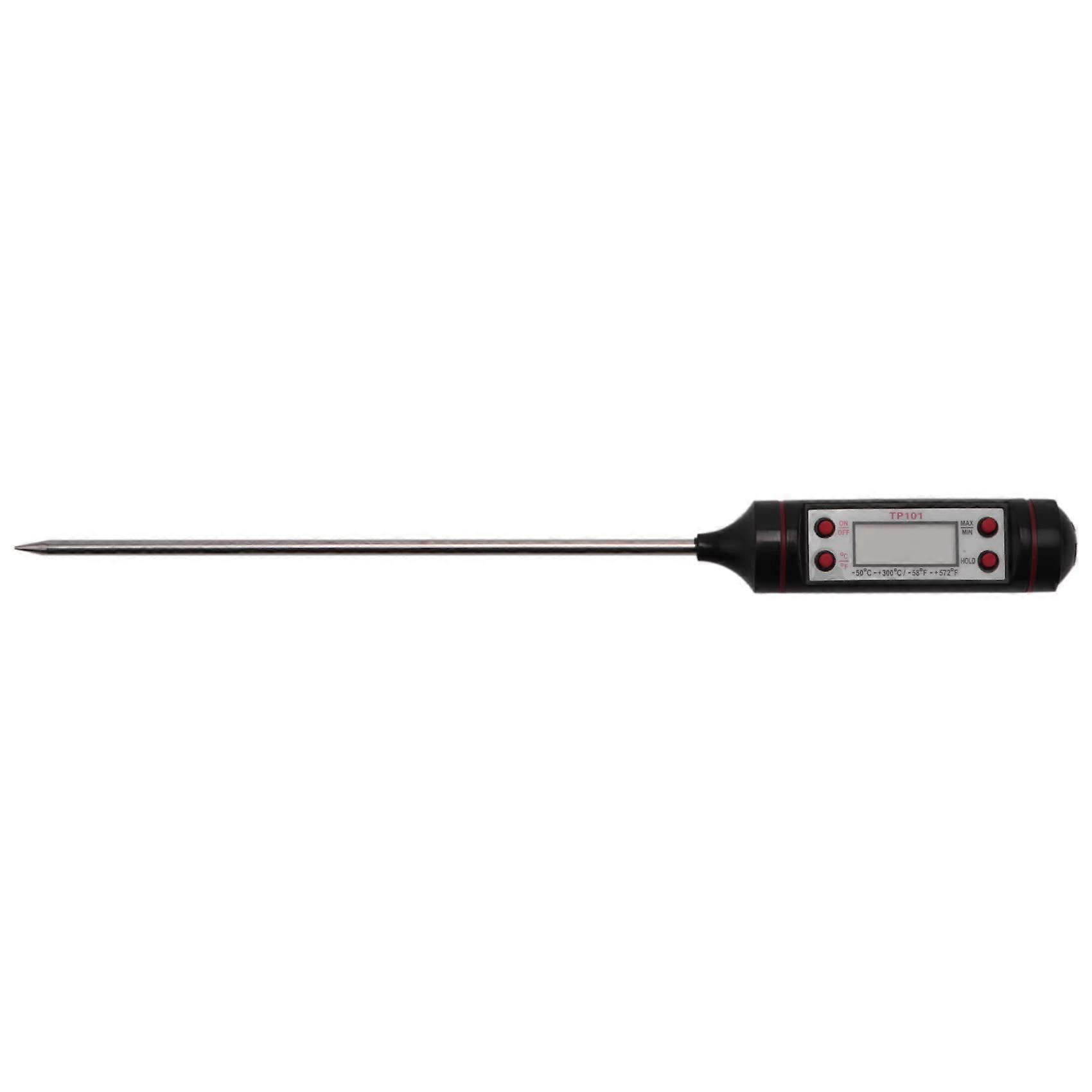 Digital Meat Thermometer with Long Probe, Wide Temperature Range, Blue Backlit LCD Display