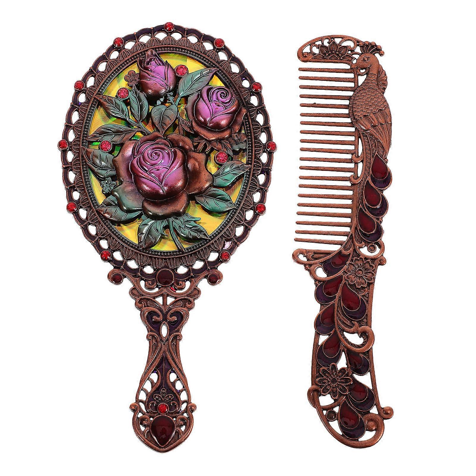 Mirror with Comb for Convenient Use 1Set