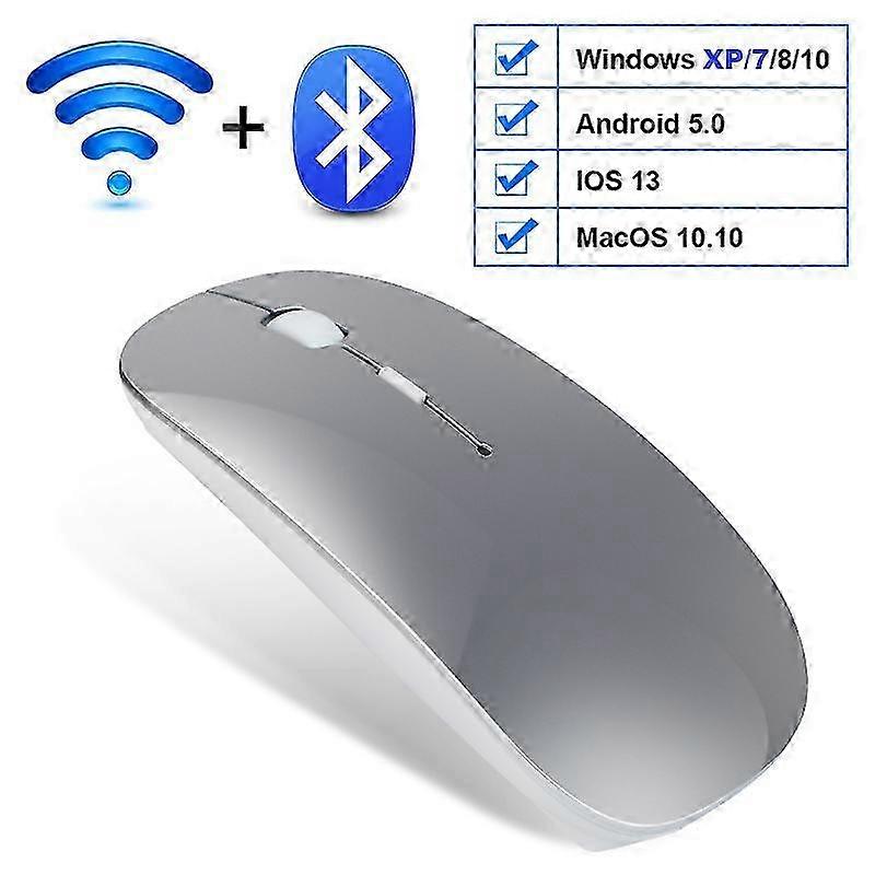2026 2.4G / Bluetooth Mouse Tablet Notebook Office Rechargeabl Bluetooth Mouse Double Mode Silent Thin Wireless Mouse
