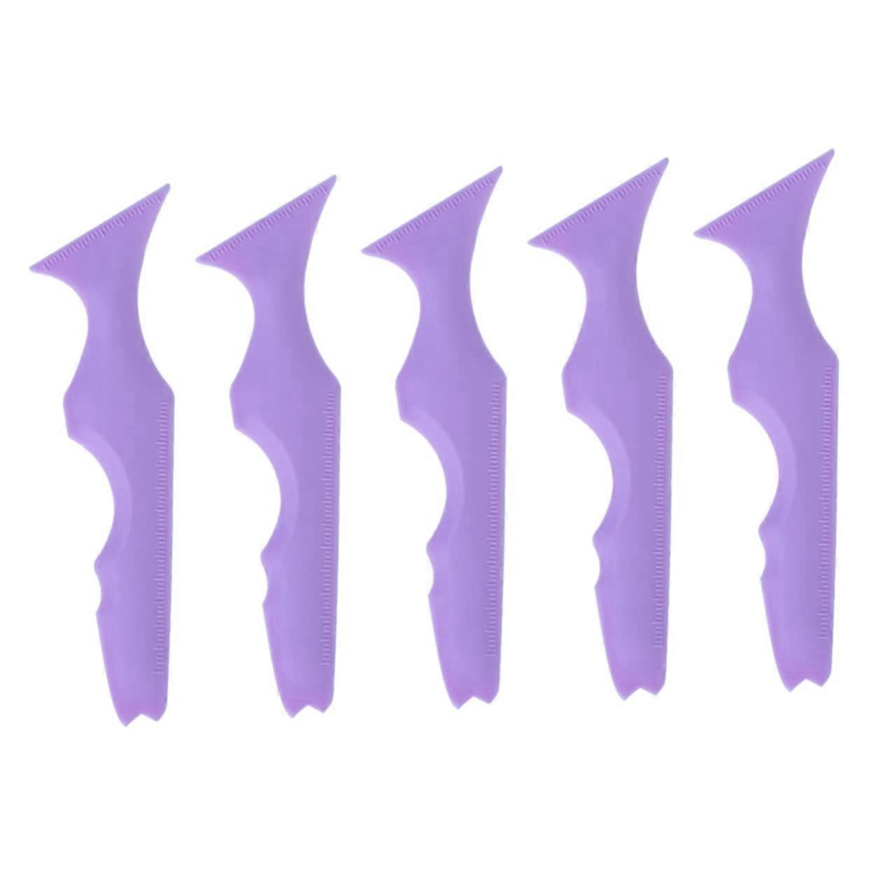 5pcs Silicone Eyeliner Stencil Set  Precise Winged Eyeliner Guide for Beginners, Violet Reusable Templates