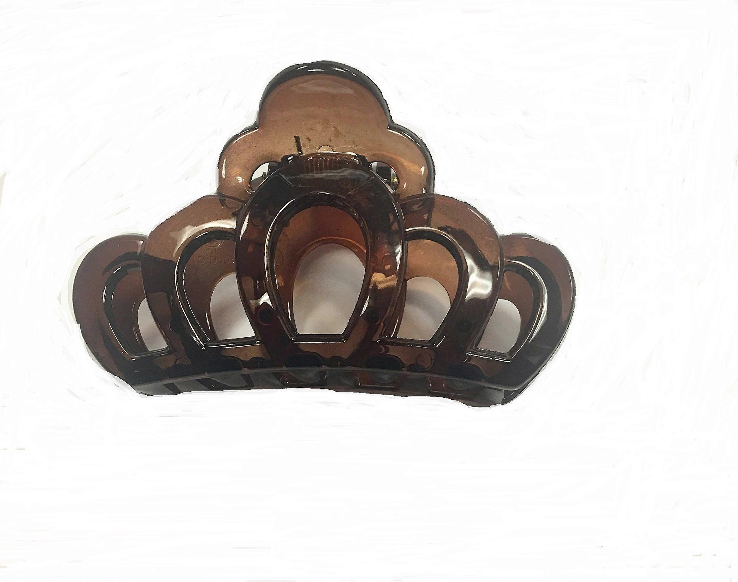 Medium Dark Brown Butterfly Hair Clips 12 Pack for Quick Sectioning and Everyday Styling