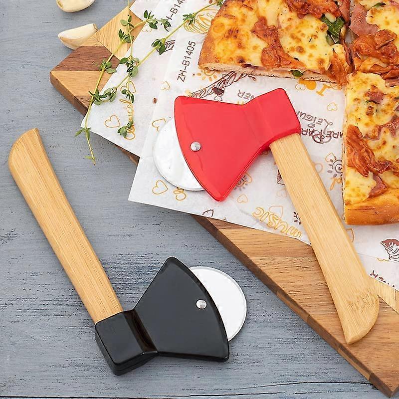 Pizza Cutter with Bamboo Handle, Sharp Rotating Blade for Pizza, Bread and Cakes, Dishwasher Safe