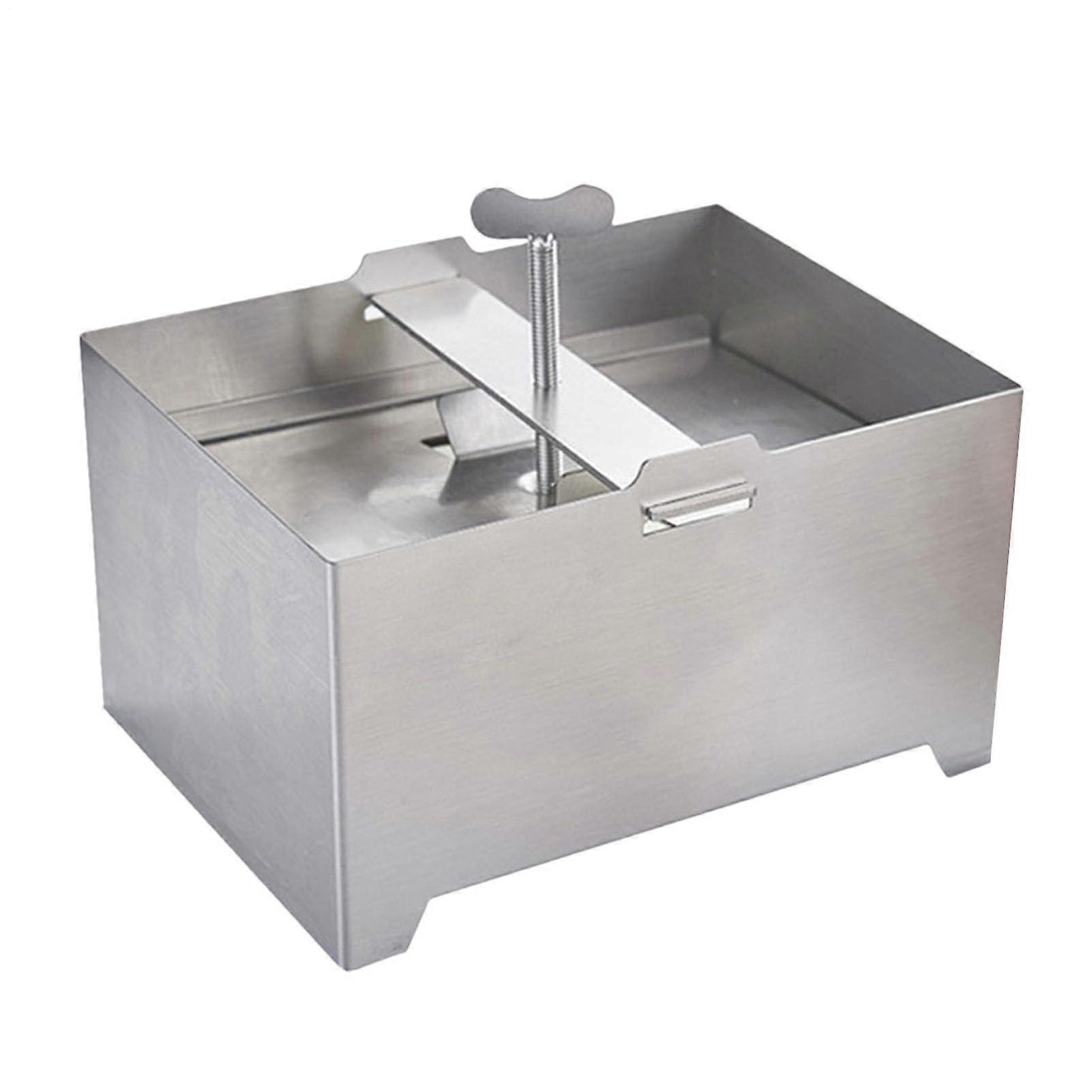 Stainless Steel Paneer Press with Drainage Tray, Adjustable Texture and Precise Pressure Control