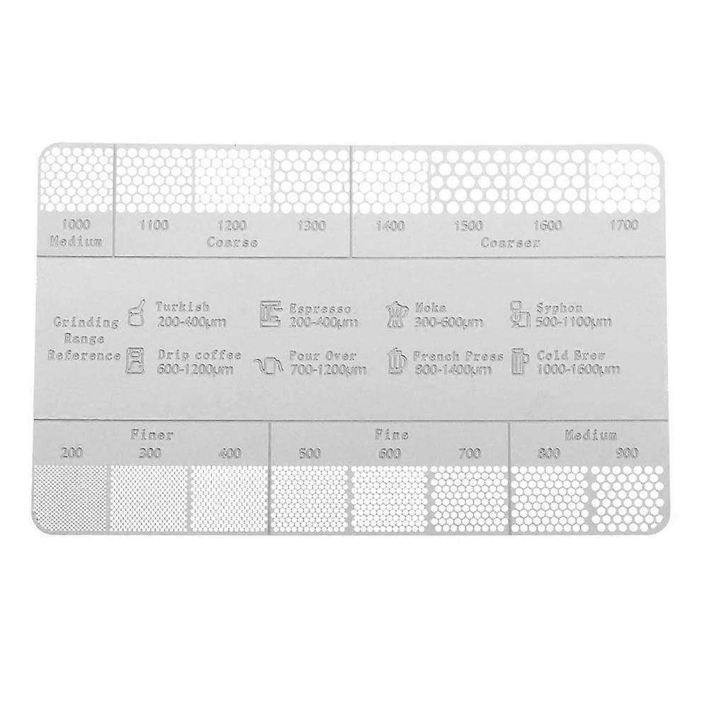 Coffee Powder Grinding Thickness Reference Comparison Card Grinder Grinding Powder Thickness Comparison Scale