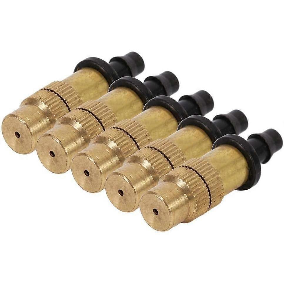 5Pcs Adjustable Brass Spray Nozzle Atomizing Sprinkler for Garden Irrigation