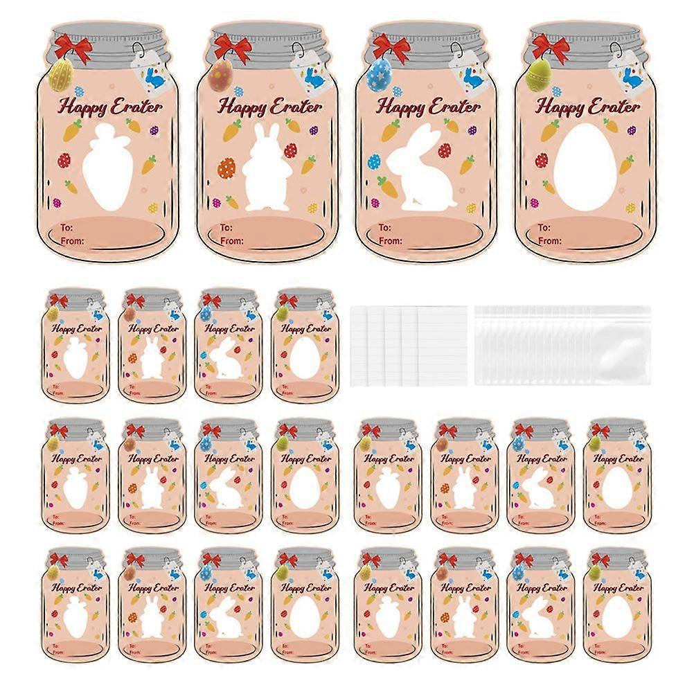 24pcs Festival Easter Cards Adorable Greeting Cards Easter Blessing Cards Easter Gift