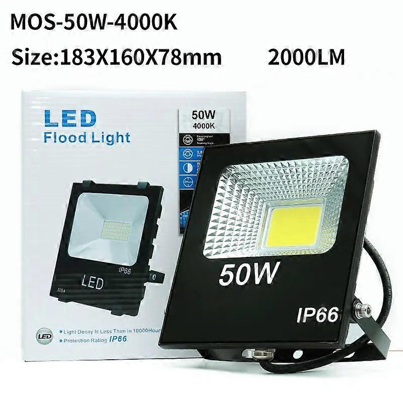Led Outdoor Floodlight 30w-200w, 180-265v, High Power Wall Lamp, Garden And