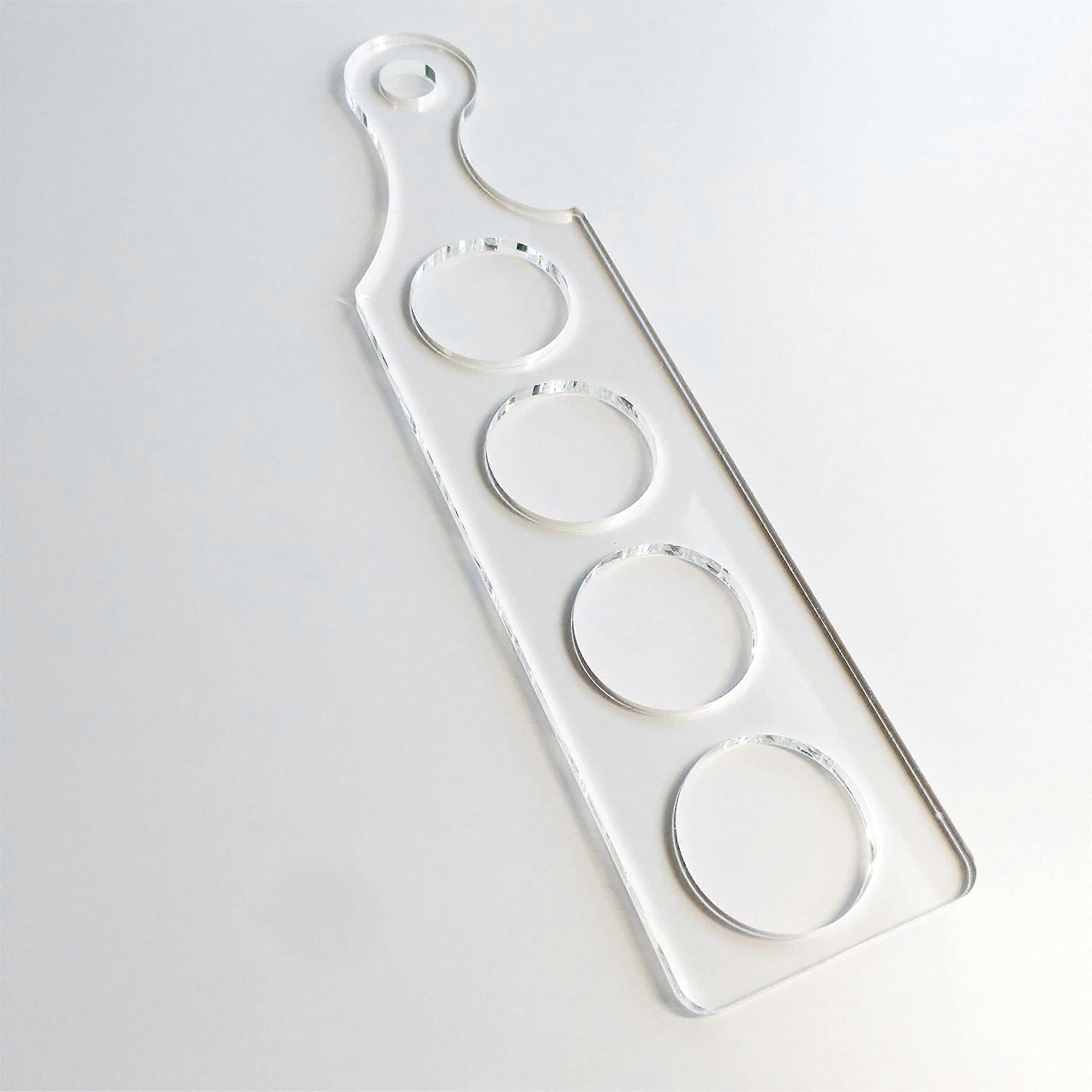 Clear Acrylic Beer Flight Paddle Router Template for Precision Cutting and Uniform Layout