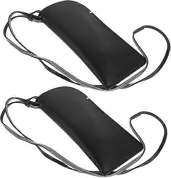Soft PU leather sunglasses case, two-piece set