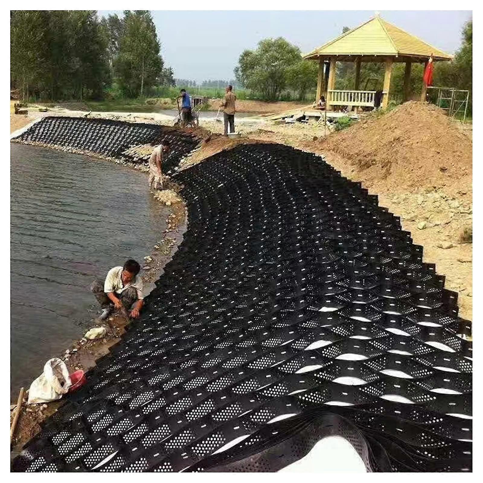 Ground Grid for Driveway Stabilization HDPE Geo Grid 2in 5x10m  Load Permeable Stabilizer